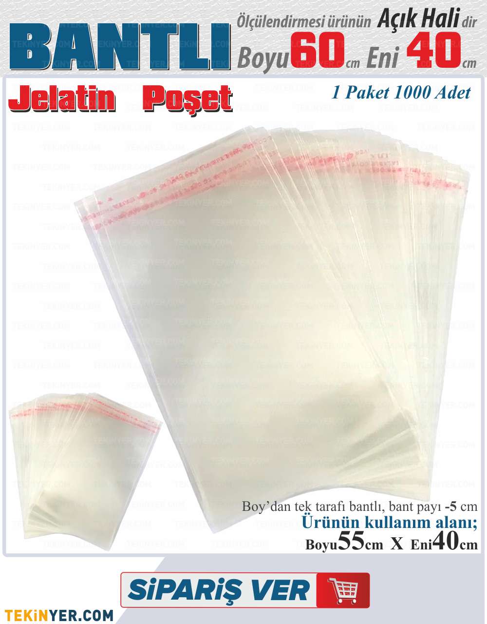 Bantlı Jelatin Poşet